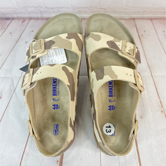 Birkenstock Arizona Soft Footbed Camo Desert Soil Gray/Taupe Sandals Mens Sz 13 - Picture 7 of 9
